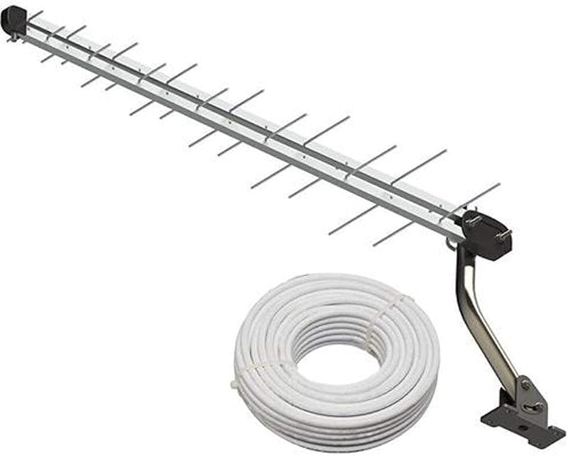 Kit Antena Digital Externa Log 28 Elementos + Cabo Coaxial + Mastro de Fixação Brasforma SL-2800K
