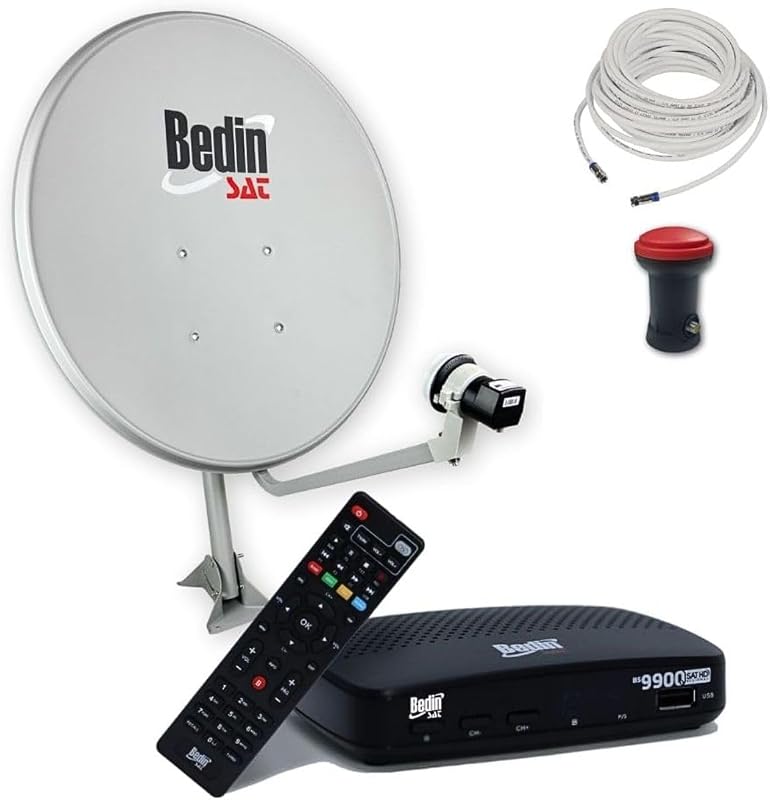 Kit Antena Parabólica Digital com Receptor Sat HD Regional BS9900 Bedin